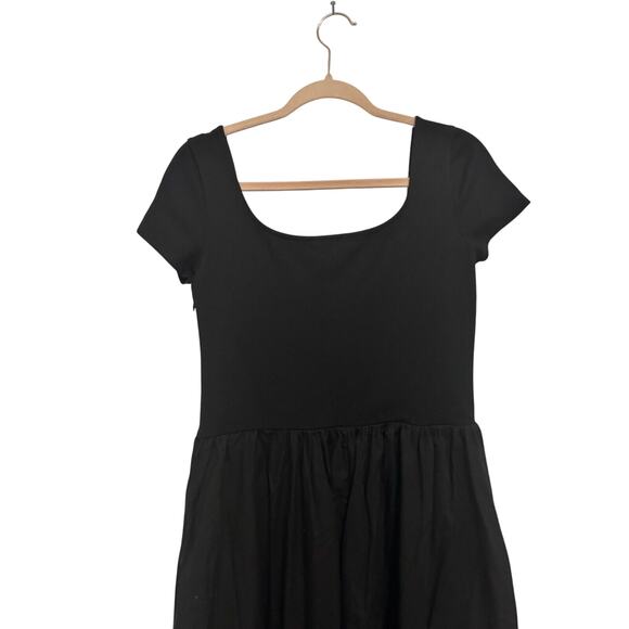 MARCELLA NYC Innogen Jersey A-Line Pocket Fit Flare Maxi Dress Black Size Large - Picture 11 of 13